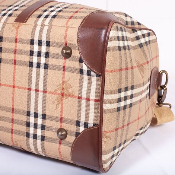 Authentic Burberry Signature Check Boston Holdall Duffle Bag - Picture 5 of 13